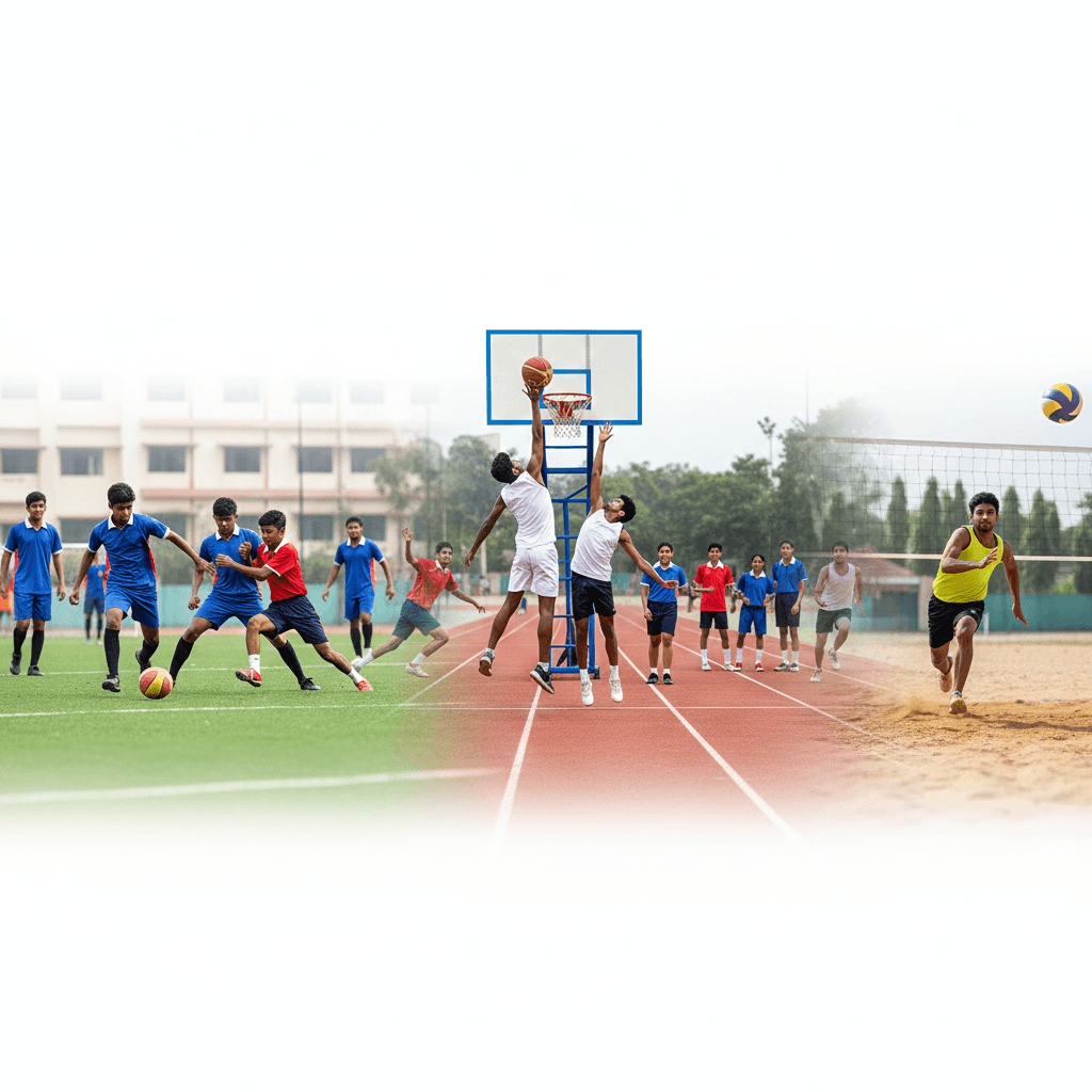 Students competing in a Sparta-organized school match